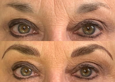 Permanent Makeup Microblade Brows Before and after
