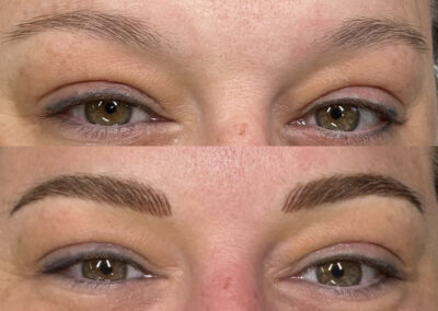 Brows before and after